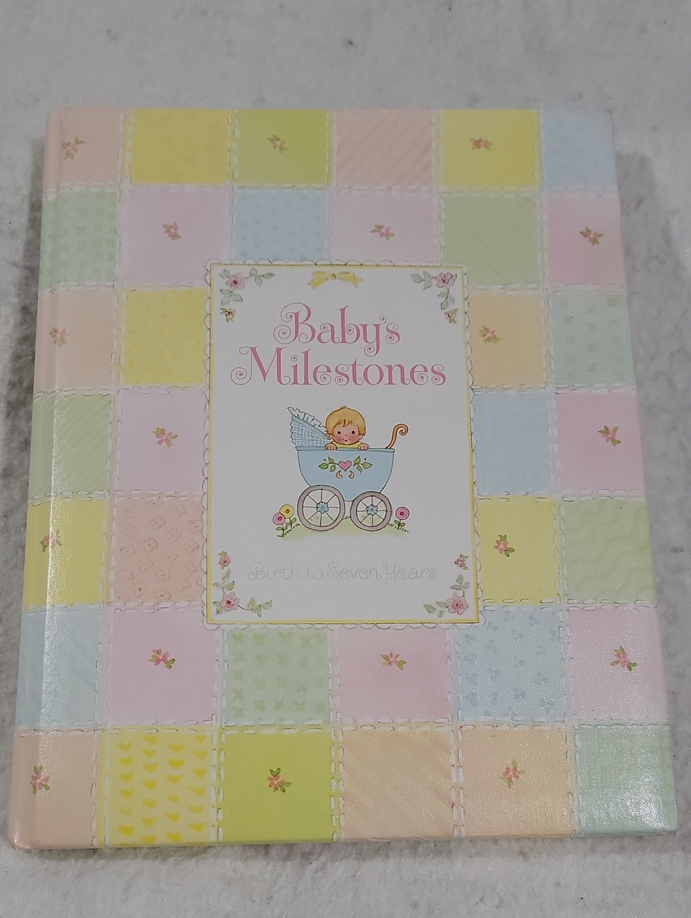 Baby's Milestones Keepsake Journal - Birth To Age 7 Pastel Patchwork